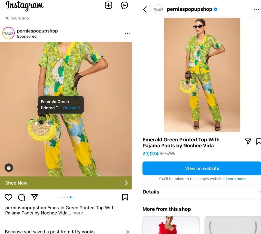 shopping ads op instagram